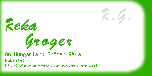 reka groger business card